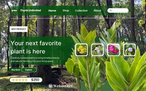 Plant shop website design