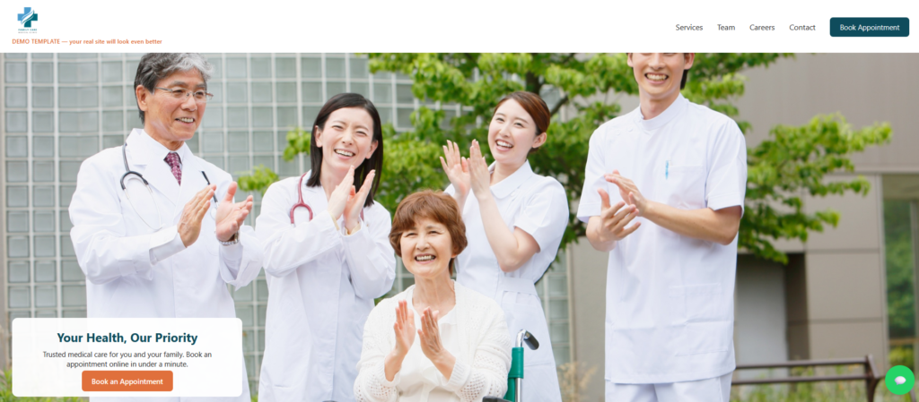 Medical Center & Clinic Website Template Demo